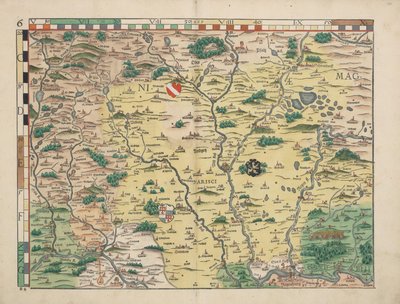 Bavarian Land Tables of 1568 (Table 6) by Philipp Apian